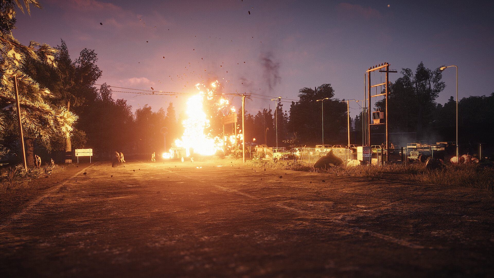 Player Running from explosion